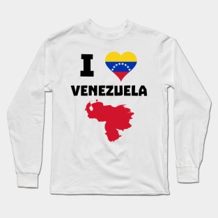 I Love VZLA - Venezuela Heart Flag T-Shirt Long Sleeve T-Shirt